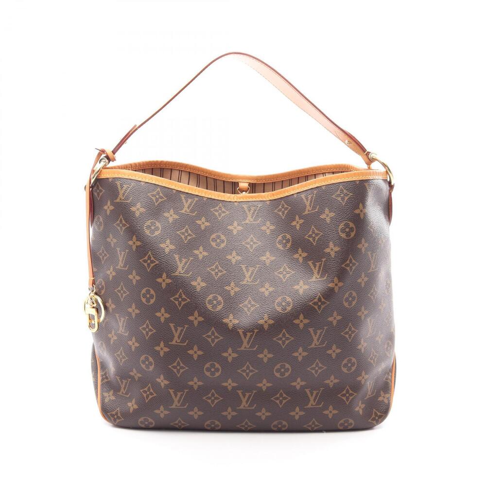 Louis Vuitton Delightful Monogram Pivoine Canvas Leather Shoulder Bag Brown